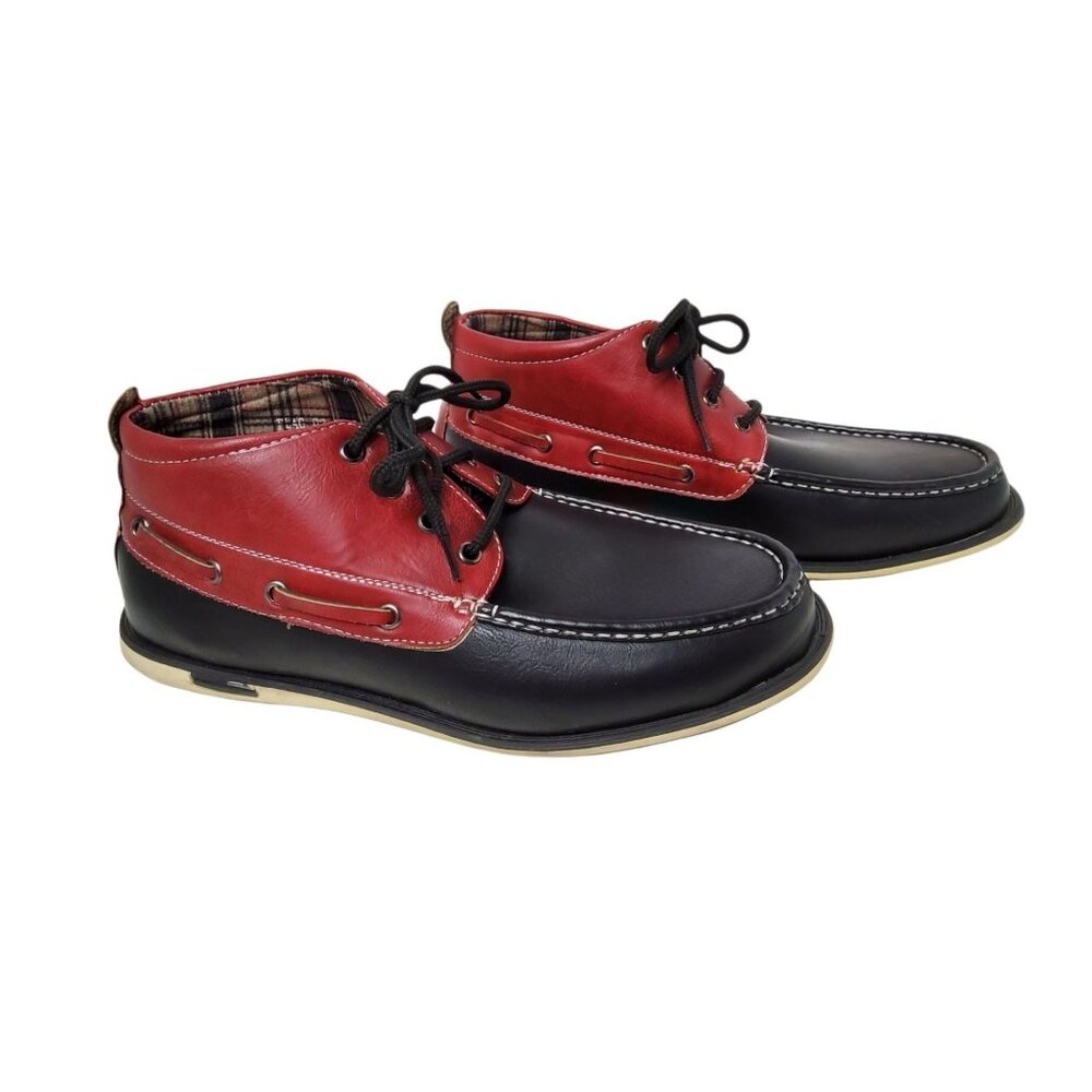 brixton mens high top leather two tone lace up loafers